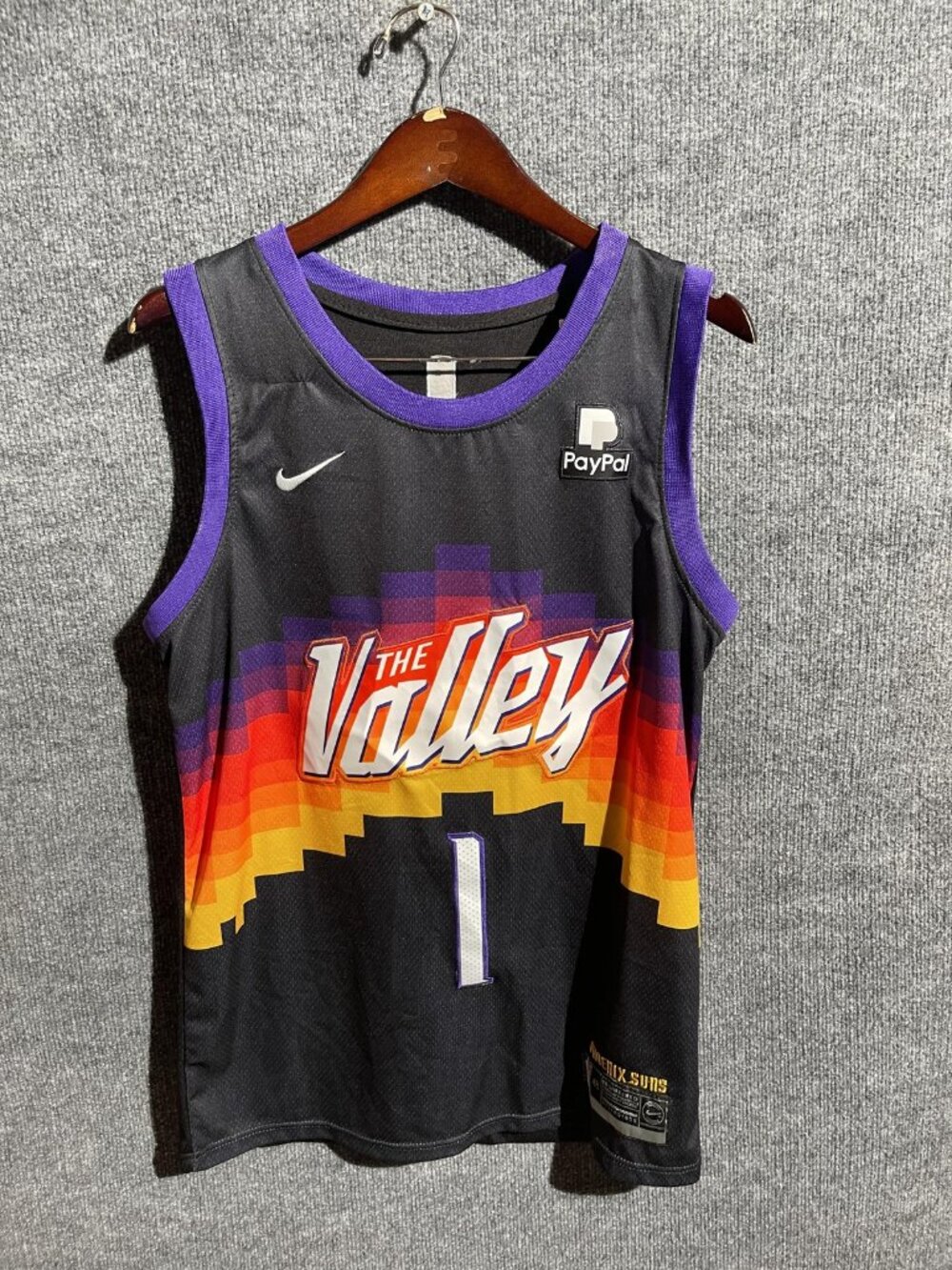 Phoenix Suns Jersey Mens 48 Black NBA Basketball Devin Booker 1 The Valley Nike
